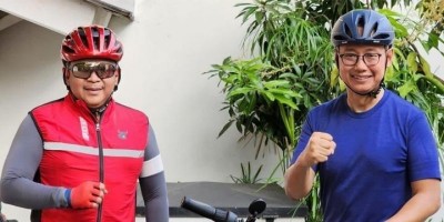 Kompak Gowes Bersama, Sekjen PDIP dan PAN Bincang Isu Pilpres 2024