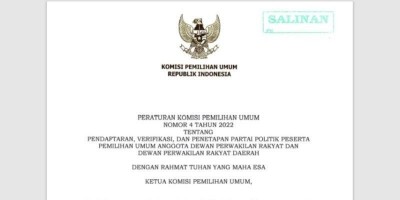 Soal Aturan Pendaftaran dan Verifikasi Parpol di Pemilu 2024, KPU Sahkan PKPU